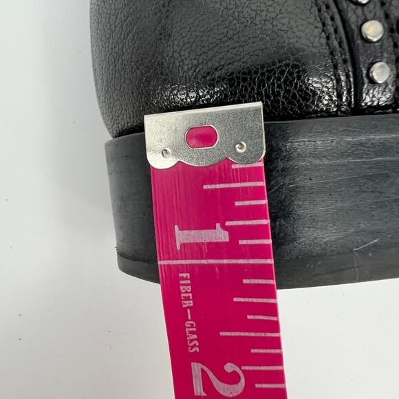 Diane Von Furstenberg Jena Chelsea Boots Womens 7M Black Leather Studded Ankle - Picture 11 of 11